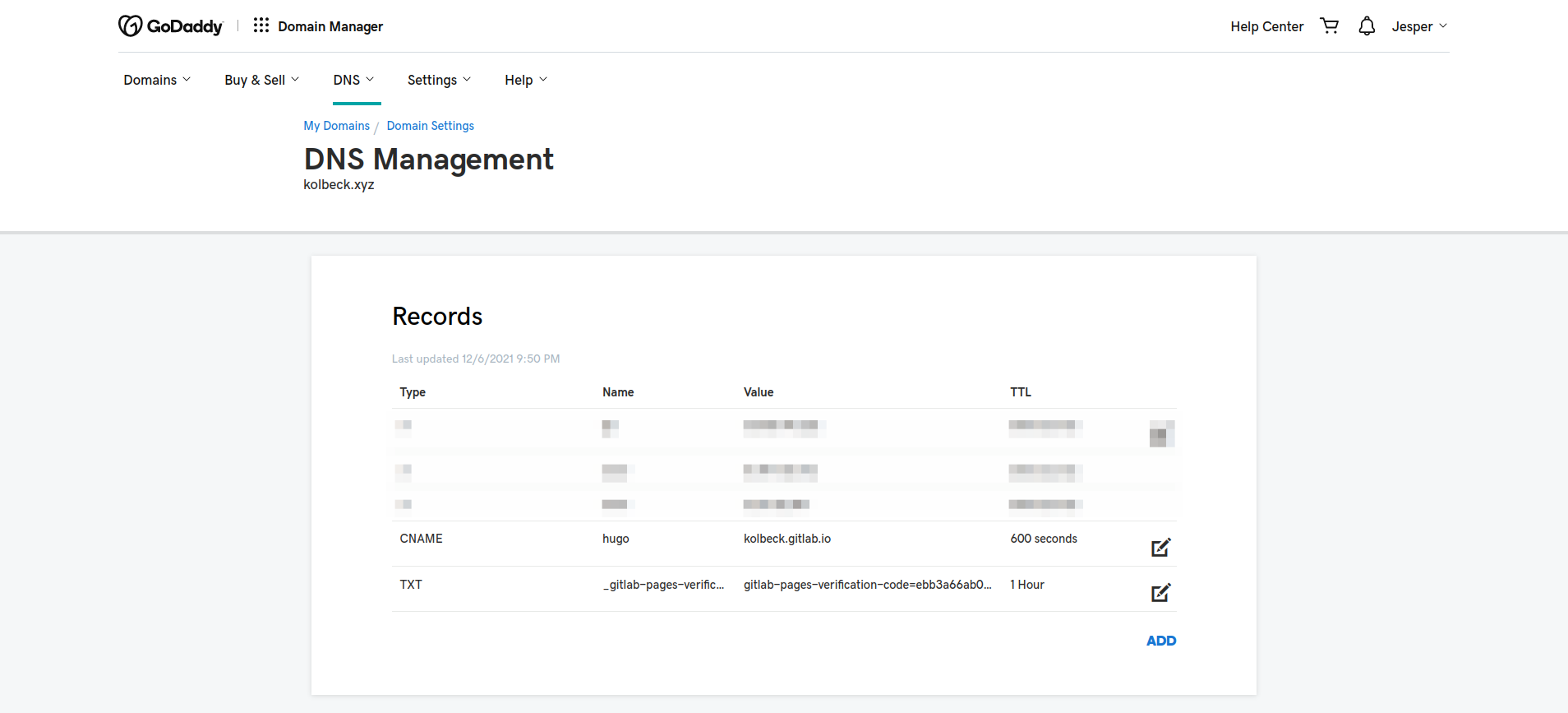 DNS management